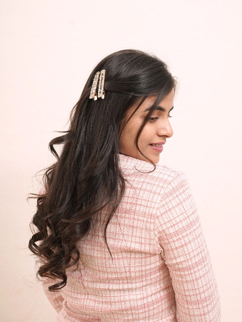 Last image of Rhinestone hair clip, Buy trendy hair pins for girls and women, Shop hair accessories for girls online