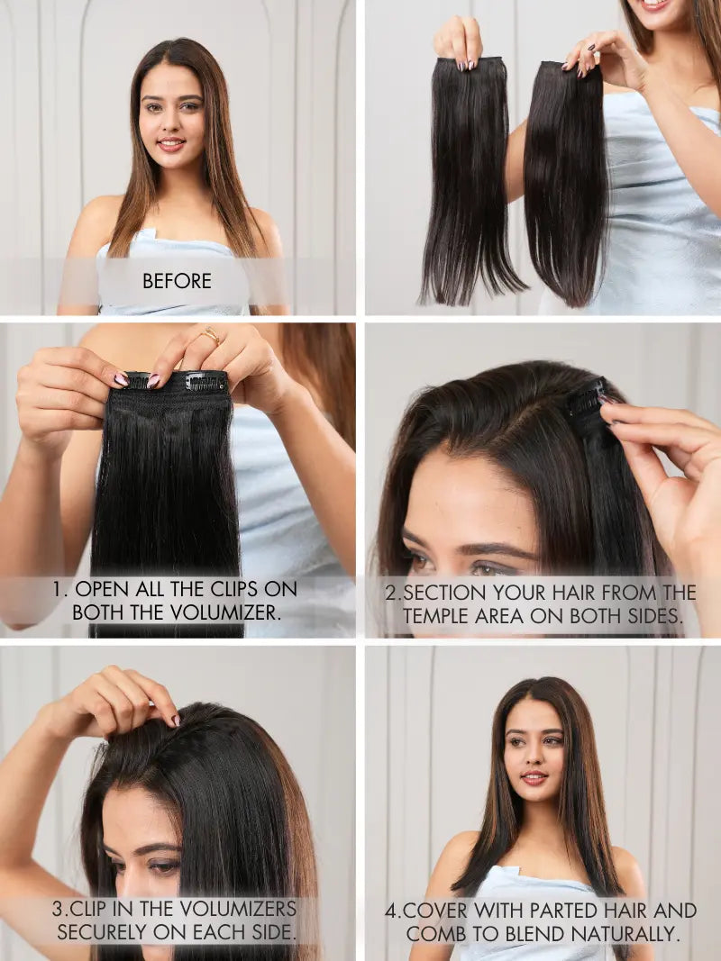 Tutorial on how to put hair volumizer extensions