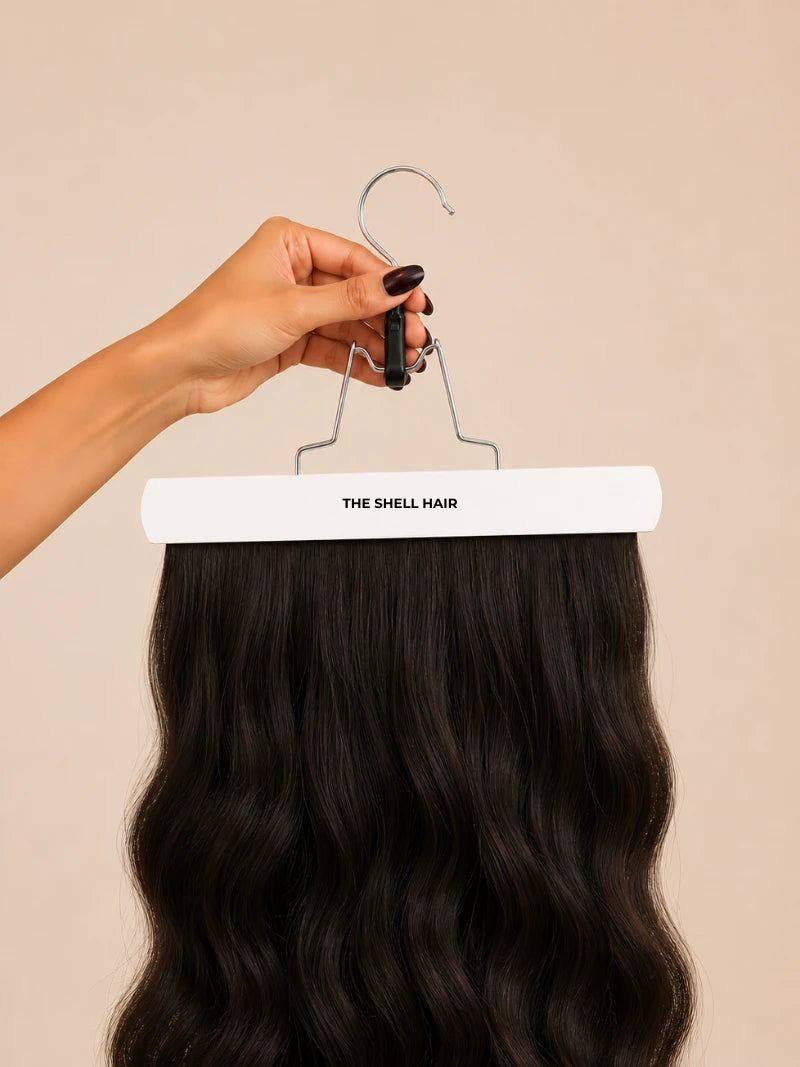 First image of hair extension hanger, Buy hair extensions hanger online, Shop hair extension holder, Shop Hair extension organizer
