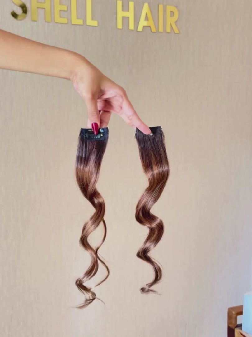 The Shell Hair 7 piece Ombre Human Hair Volumizer Extensions for women and ladies