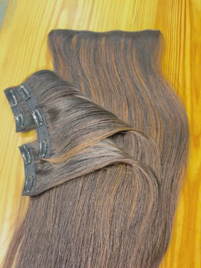 The Shell Hair 100% Real Human Hair Highlighted Hair Volumizer Extensions for Women and Ladies