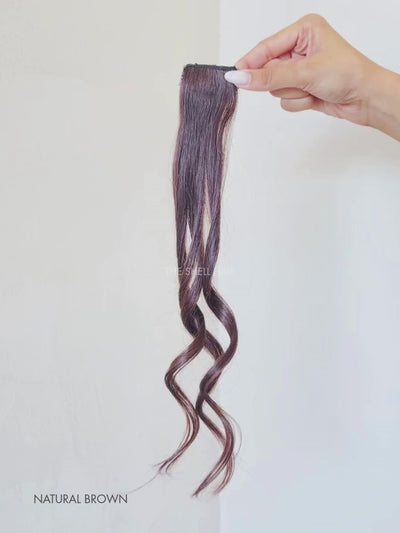 Buy natural color hair streaks for girls and women online, Shop brown color clip in streaks for women online, Buy clip in hair streaks for brown hair near me