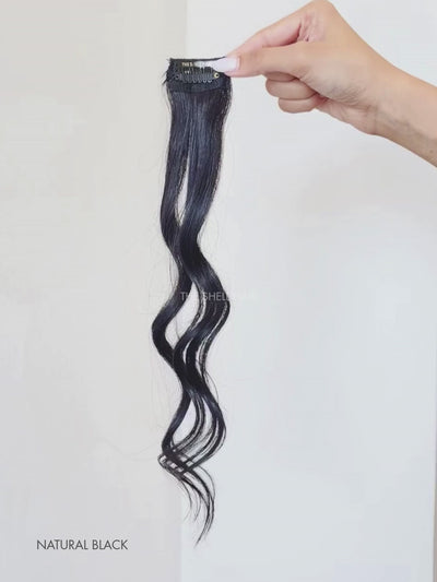 Buy natural color hair streaks for girls and women online, Shop black color clip in streaks for women online, Buy clip in hair streaks for black hair near me