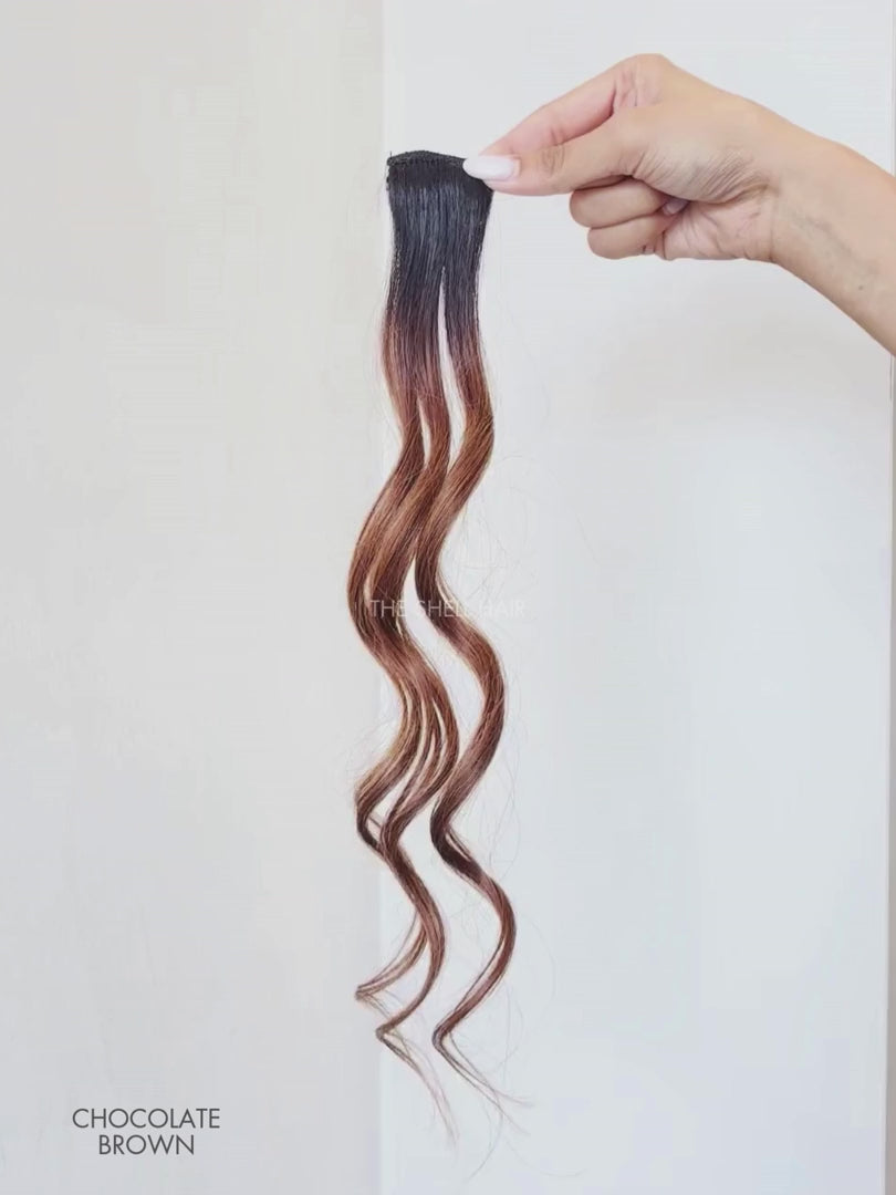 Buy brown hair highlights for girls and women online, Shop brown hair clip in hair highlights for women online, Buy brown clip in hair highlights for girls and women near me