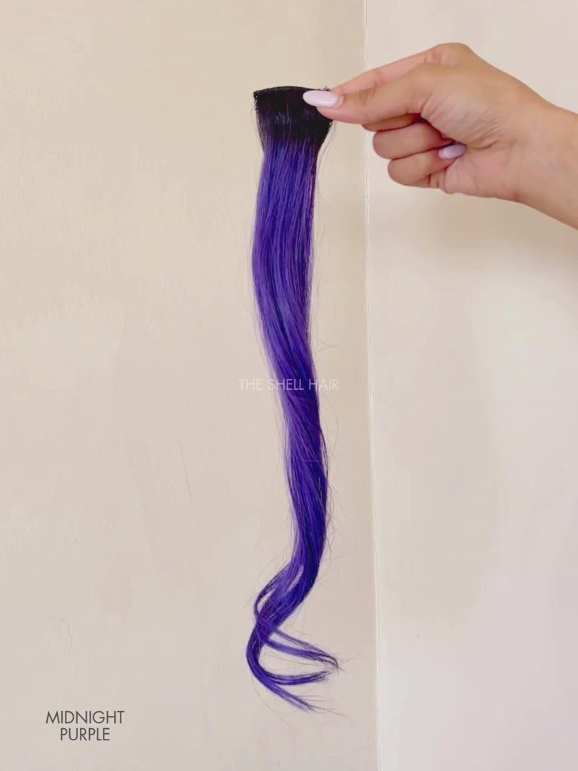 Buy clip in purple hair streaks for women online, Shop clip in hair strandouts for girls and women near me, Shop purple color hair highlights for girls and women online at best prices 