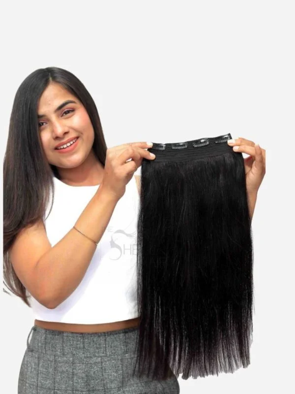 Clip-in extensions, hair-extension, human-hair, hair volume, Hair Extensions Price, Shop Hair Extensions, One Set Volumizer