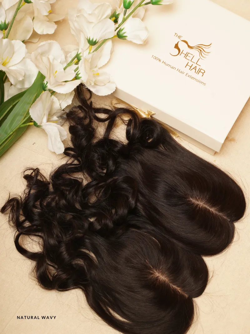 3x5 Silk Human Hair Topper For Women Wavy Texture