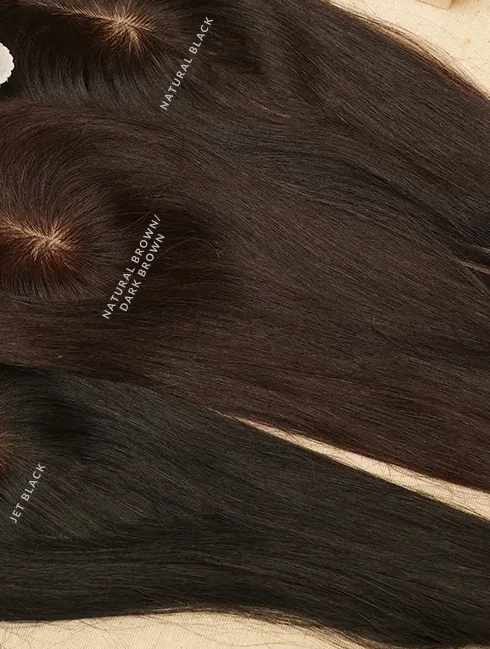 6x6 Silk Hair Topper Human Hair 4x4 Silk Hair Topper Clip in Extension